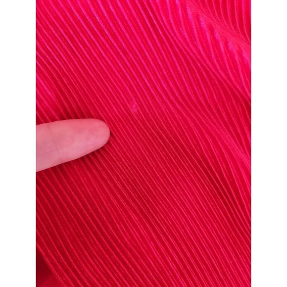 NWD By Anthropologie Plisse Pleated Open Back Halter Jumpsuit Size 6 Red 9C407 - Picture 12 of 14